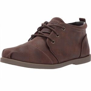 BOBS from Skechers Chocolate Lace-Up Ankle Booties